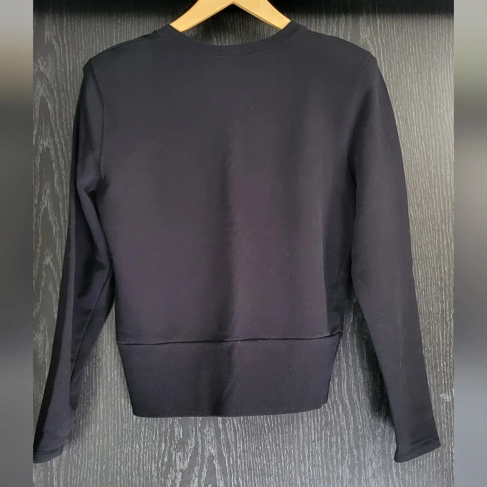 Zara Black Women's Shoulder Pad Sweatshirt - Picture 2 of 8